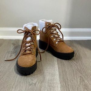 Marc Fisher Brown Hiking Style Boot